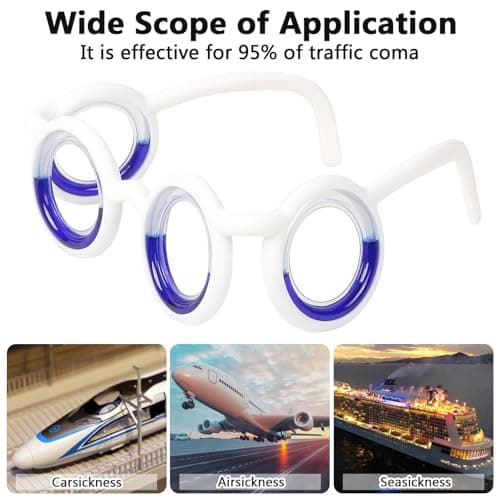 LALASTYLE Motion Sickness Glasses, Car Sickness Glasses, Travel Sickness Glasses, No Lens Anti Nausea Vertigo Glasses, Nausea Relief Glasses with Glasses Pouch (1pcs) — view 3
