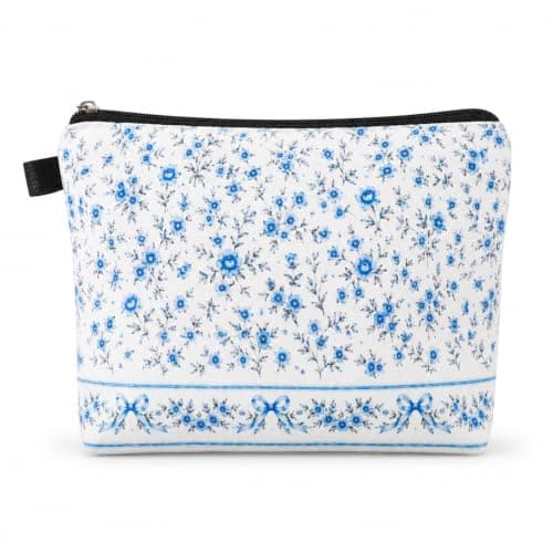 Small Makeup Bag, Aesthetic Floral Cosmetic Bag with Zipper