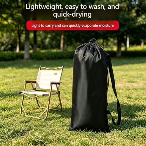 Camping Equipment Organizer 420D Nylon Water Resistant Drawstring Storage Pouch with Shoulder Strap for Outdoor Packing Camping Gear Storage Bag Outdoor Organizer Bag Hiking Equipment Fishing Gear — view 6