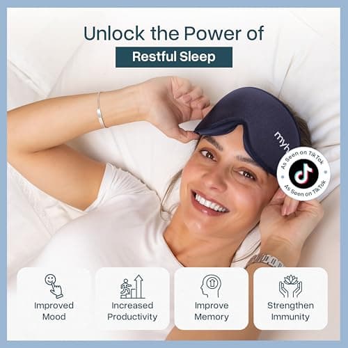 MyHalos Blackout Sleep Mask, Eye Mask for Sleeping, Zero Pressure, Travel — view 2