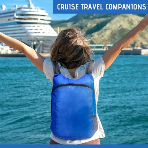 Bulyoou 6 Pack Cruise Lightweight Packable Backpack 20L Hiking Daypacks Water Resistant Foldable Backpack for Women Men Travel Camping Outdoor, 6 Colors, Sapphire, Rose Red, Navy, Gray, Bright Red, — view 5