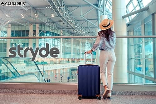 CALDARIUS Hardshell Luggage | Durable Suitcases | Lightweight & Secure with Combination Lock | Smooth 4 Dual Spinner Wheels | Ideal Travel Bag & Luggage Sets (Blue, Large 28") — view 6