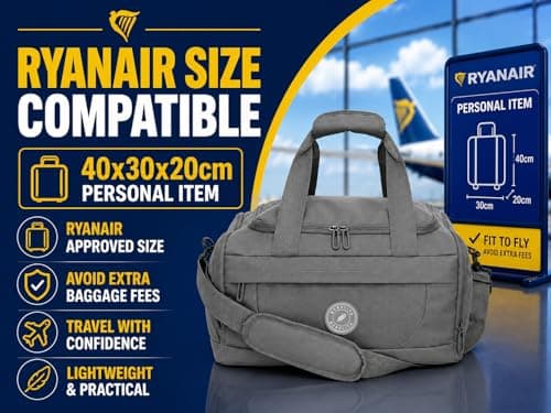 Wow Travel 40x30x20 Cabin Bag Compatible with Ryanair and Wizz Air Underseat Cabin Bag, Free Carry On Travel Bag, Lightweight Personal Item Hand Luggage for Weekend Trips and Flights (Mustard) — view 5