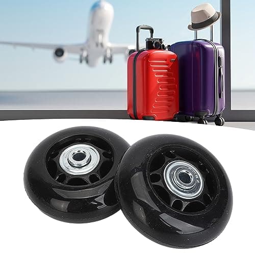2Pcs Luggage Replacement Wheels with Rubber Universal Swivel Casters — view 3