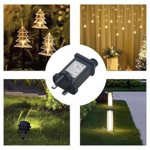 GAOHOU 2Pcs 31V 3.6W Power Supply Adapter Transformer Plug for LED Fairy Light Festival Decoration Light Waterproof IP44 Vertical — view 5