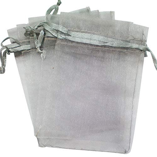 Time to Sparkle 25 Pcs Organza Gift Bags - Silver 20x30cm — view 2