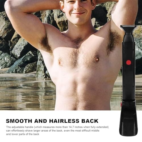 Body Shaving Groomer Ergonomic Handle Foldable Back Body Shaver Trimmer — view 4