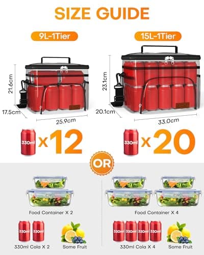 HOTOR Insulated Lunch Box for Men Women Leak-Proof Cooler Lunch Bag — view 3