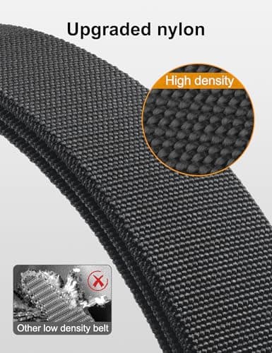 JUKMO Quick Release Tactical Belt, Military Work 1.5" Nylon Web Hiking Belt — view 3