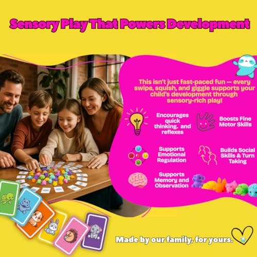 Unsurpassed Swipe the Squishie - 36 Squishies Sensory Speed Game for Kids 4–8 | Fast-Paced Family Matching Card Game | Screen-Free, Travel & Birthday Gift — view 6
