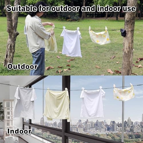 EXVITAL Portable Travel Clothesline Lightweight Camping Clothes Line — view 5