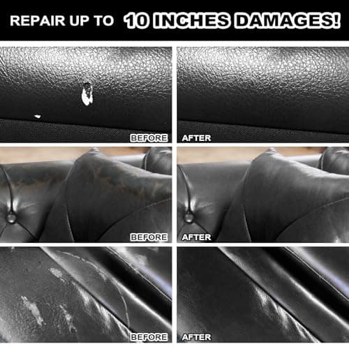 STARTSO WORLD Black Leather Repair Kit for Furniture, Leather Seat Repair Kit for Car Interior, Car Seats, Sofa, Jacket and Purse, Restore Any Material with Super Easy Instructions — view 5