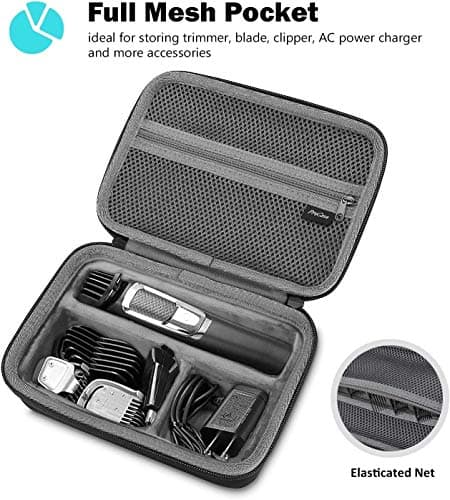 ProCase Hard Travel Case for Philips Norelco Multigroom -Black — view 4