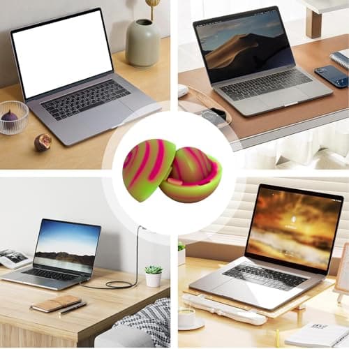 Hemisphere Pad Laptop – Silicone Rubber Components, Small Portable Non Slip Cooling Stand Multifunctional Stable Riser | Ergonomic Thermal Management For Notebook Desktop Office Work Study Travel — view 5