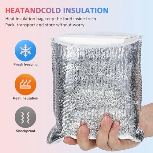 Gatuida 50pcs Aluminum Foil Insulation Bags Thick Disposable Food Fresh-keeping Pouches for Picnic Lunch Travel Camping Thermal Heat and Cold Preservation — view 5