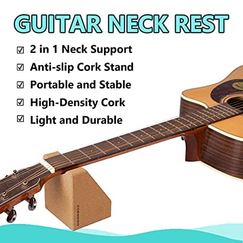COENGWO Guitar Neck Rest, Guitar Neck Cradle Support Pillow String Instrument Luthier Cleaning Kit Tool for Guitar Workstation, Ukuleles, Violins, Banjos, Mandolins — view 4