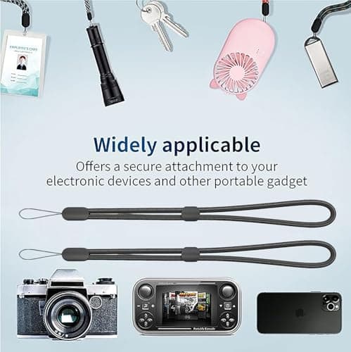 XILIYAI 2 Pack Hand Wrist Strap Lanyard, Adjustable Black Nylon Hand Wrist Straps Wrist Strap for Mobile Phone Case Holder, Camera, Key, AirPods Pro, Camera, Key, GoPro, USB Drive, Ski Glove — view 3