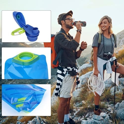 Yonfas 4-Pack Collapsible Water Bottles for Outdoor Activities, Lightweight & Leak-Proof, Ideal for Hiking, Camping, and Travel — view 4