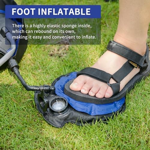 Naturehike 11L Portable Pressure Shower with Foot Pump Camping Solar Shower with Shower Nozzle for Camping, Hiking Trip, Backpacking, Beach, Travel,Car only 1 kg — view 3