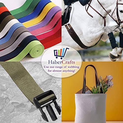 Heavy Duty 25mm Webbing Belt Strap - Cotton Blend Upholstery Webbing for Bag, Rucksack, Backpack & Luggage Strap - Olive Green - 3 Meters — view 4