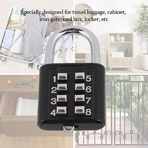 Luggage Code Lock, Suitcase Password Lock Luggage Lock, Strong Magnetic Super Textured Glass Doors Security Doors for Protection Security and Anti-Theft — view 2