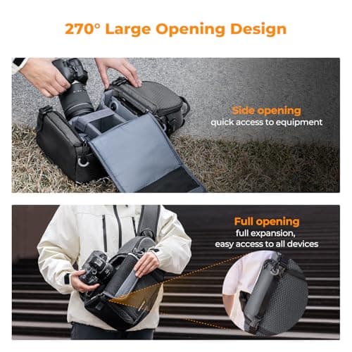 K&F CONCEPT Camera Sling Bag,DSLR/SLR/Mirrorless Camera Case Waterproof 10L — view 5