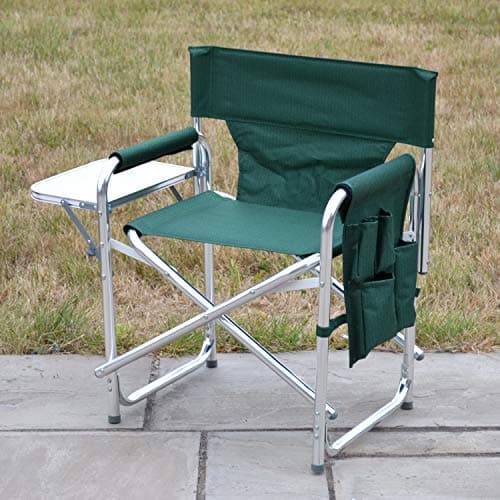 Sun Leisure Directors Folding Chair, Aluminium Frame, Graphite, Side Pockets, Folding Side Table, Fishing, Garden, Camping, Event Chair, Durable, Indoor & Outdoor Use, Portable — view 3