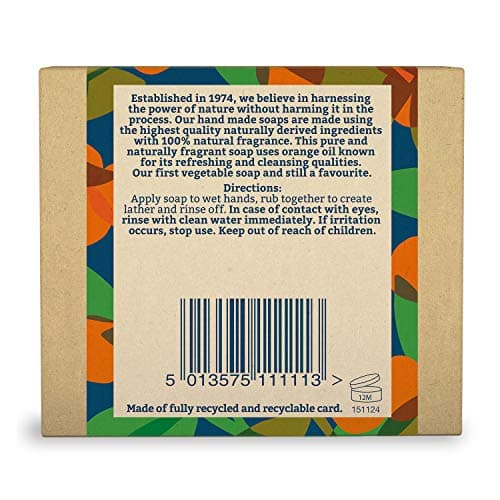 Faith In Nature Natural Orange Hand Soap Bar, Detoxifying, Vegan and Cruelty Free, No SLS or Parabens, 100 g (Pack of 2) — view 2