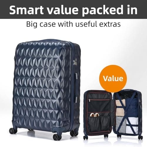 CMY Suitcase 24 Inch Medium Hard Shell Lightweight ABS Checked-in Luggage — view 5
