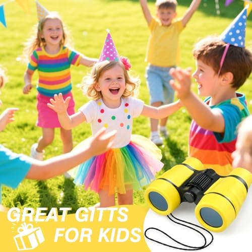 Toy Binoculars Kids Binoculars for 3-8 Year Old 4x30 High Resolution ChildrenBinoculars for Age 4 5 6 7 KidsBinocular Outdoor Toys for Boys Girls Birthday Present Gifts Age 3+ (YELLOW) — view 6