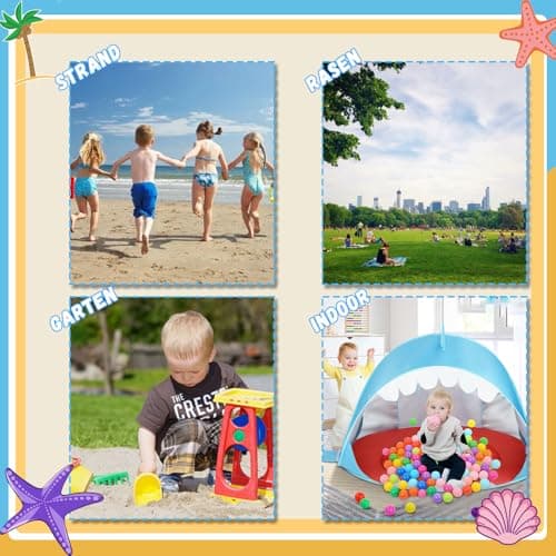 LZEXIN Pop-up Baby Beach Tent with Paddling Pool for Yard, Picnic, Garden — view 5