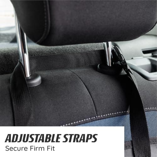 Osprey Rear Car Seat Cover, Waterproof Recycled Fabric Back Seat Protector with Mesh Window, Side Flaps & Pocket, Universal Fit for Dogs Kids Travel and Beach Days, Black — view 4