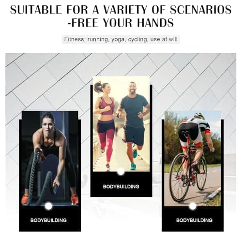 Running Belt for Women and Men Lightweight Running Waist Belt with Water Bottle Pocket, Multi-Pocket Phone Holder Running Pouch (1, Pink, Large-31.5" - 45.3") — view 5