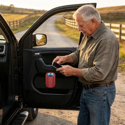 Wide‑Mouth Clip‑On Leather Car Side Window Cup Holder Multi‑Function — view 5