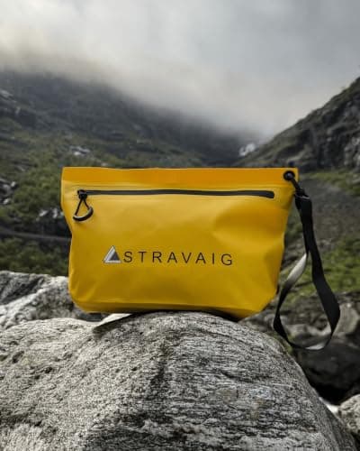 Stravaig Zip Bag – Small Water Resistant Trinkie Bag, Dry Bag & Accessories Holder | 500D PVC Pouch with spashproof Zip for Swimming, Travel | Secure Water-Resistant Bags (Yellow) — view 2