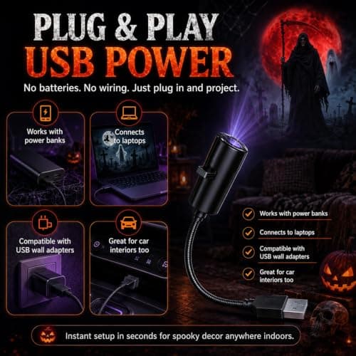 Syeefula Plug and Play HD Star Projector Halloween, 6 Disk Set (1PC) — view 2