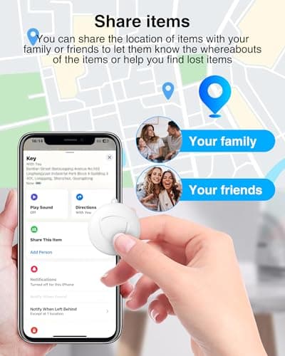 Smart Tracker Tag Item Finders - 2 Pack Smart Tag Bluetooth Key Finder Compatible with Apple Find My (IOS Only), Trackers Devices for Wallets, Bike,Suitcases, Luggages, Bags, Tracking Device, White — view 6