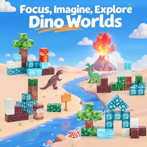 hahaland Travel Dinosaur Magnetic Blocks for Toddlers 3-5 — view 2