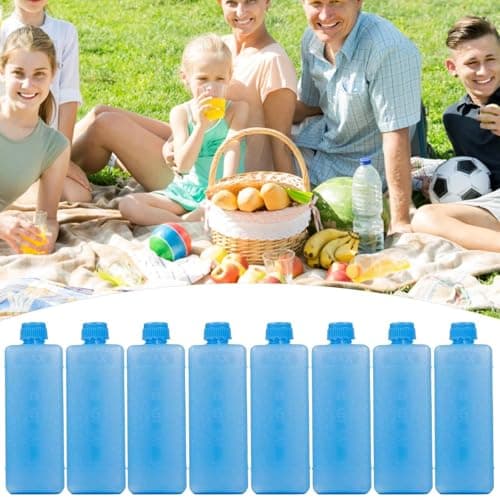 8-Pack Portable Small Ice Cooling Bricks, Reusable Ice Packs For Air Conditioners, Long Lasting Freezer Blocks For Cooler Bag, For Camping Fishing Picnic — view 6