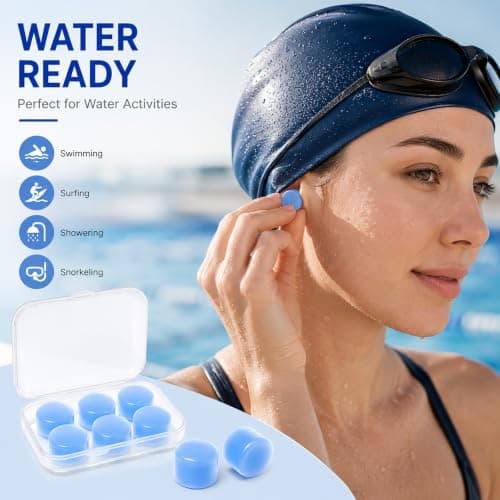 Noise Reduction Earplugs 6-Pack, Soft Silicone for Sleeping & Studying — view 5