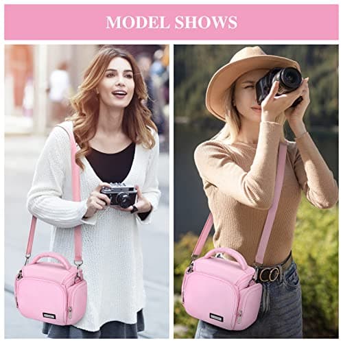 BAIGIO Camera Bag for DSLR SLR, Camera Case Waterproof (Pink) — view 2