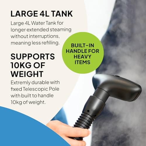 Fridja f1600 Commercial Clothes Steamer, 2200W, 4L Tank, 45-Second Heat-Up — view 5