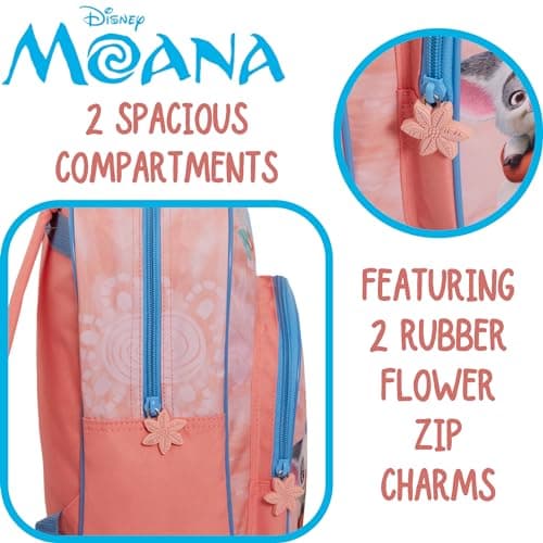 Disney Moana Bag Girls Backpack For Kids Large School Bag Travel Sports Bag With Drinks Holder — view 4