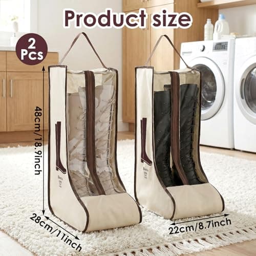 XLIUAX Large Portable Boots Storage Bag, Dust-Proof Boots Protector — view 2