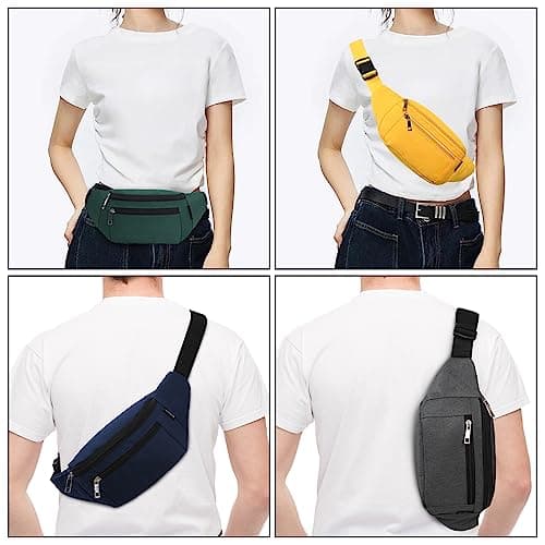 Bumbags Waist Fanny Packs for Men Women Fashion Bum Bag with Adjustable Belt for Sport Running Hiking Jogging Travel Cycling Walking Dog Boys Ladies (Olive) — view 5
