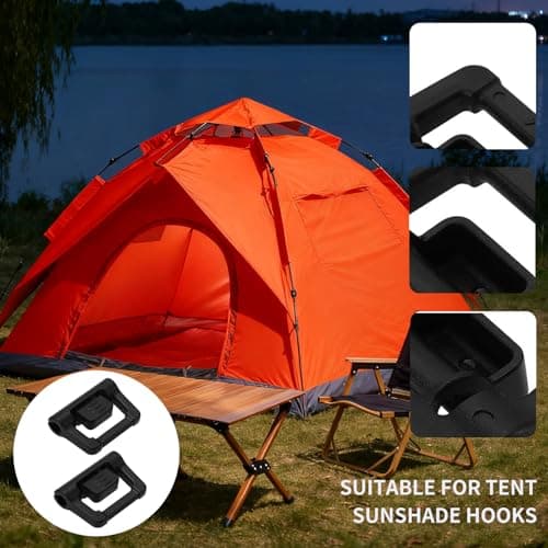 ApexPine 10 Pcs POM Tent‑Pole Hooks Clips for Light‑Weight Camping Hanging — view 4