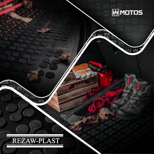 M MOTOS Rubber boot mats fits for Lexus ES VII since 2018 Improve your travel comfort with anti-slip mat - all-weather boot mat car, protection from dirt — view 3