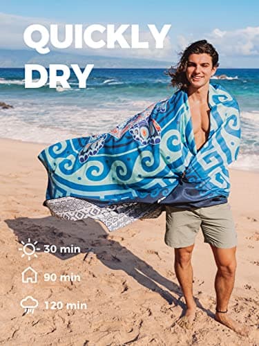 OCOOPA Beach Towel Microfiber, Extra Large 178cm*80cm Oversized Travel Towel- Quick Dry, Sand Free, Compact, Lightweight-Beach Accessories — view 2