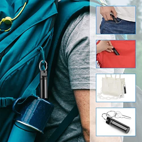 DRERIO 3 pcs Small Pill Boxes Organiser Metal Pill Boxes Travel Pocket Pill Case Round Keyring Pill Holder Waterproof Capsules Portable Pill Container for Outdoor Travel — view 5