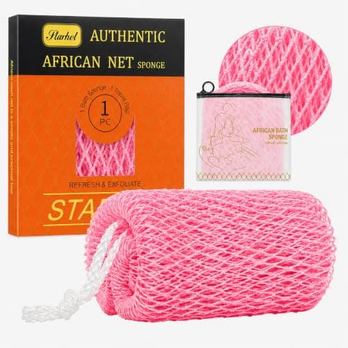 Starhot African Net Sponge with Knots, 1 Pack, Back Scrubber, 30 Colours
